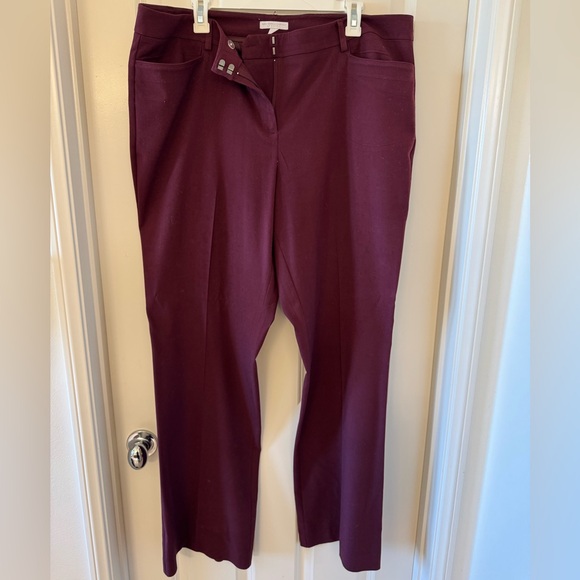 New York & Company Pants - New York & Company Deep Burgundy Women's Dress Pants Slacks 18 LONG